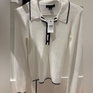 Saks Fifth Ave Button Sweater NWT